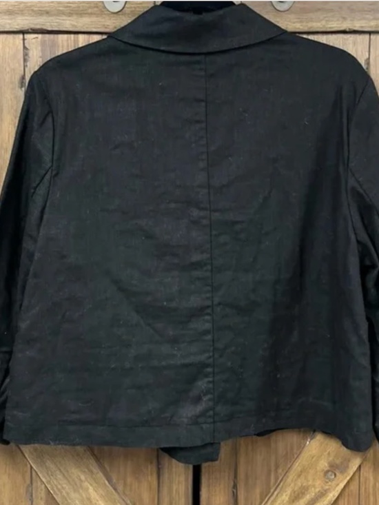 Anthropologie DOLAN Linen Blazer Black Size Small - Picture 6 of 8